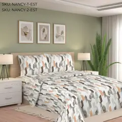 NANCY'S COLLECTION - Sábana Nancy Original Especial Estampada - 2 Plazas - Beige