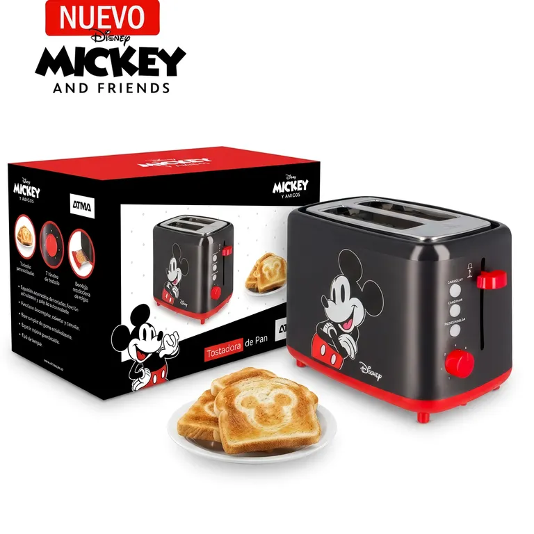 Tostadora Eléctrica Disney Diseño Mickey 880W