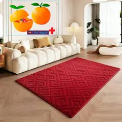 GENERICO - Alfombra Americana de 2mts x 140cm decorativa - Rojo