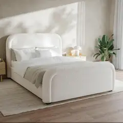 GENERICO - JUEGO DE DORMITORIO MONACO 2 PLAZAS - BLANCO NIEVE BOX TARIMA Y CABECERA