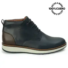 Viale - Botin Derby ANGELO-2619 Azul Homme Cuero