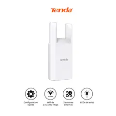 TENDA - Extensor WiFi A9 N300 Repetidor AP Blanco
