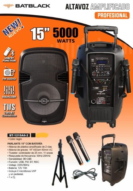 Parlante Activo de 15 5000W BT-1215A6-2