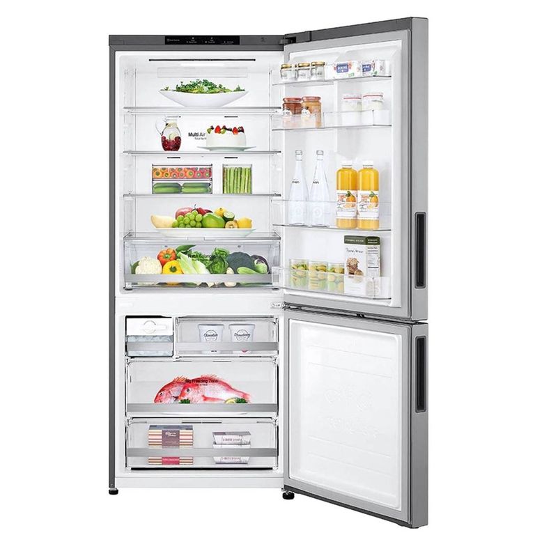 REFRIGERADORA BOTTOM FREEZER 408L MULTI AIR FLOW GB41BPP PLATEADO