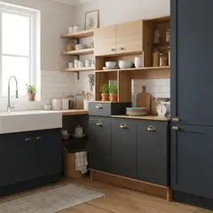 MASIVA HOME - Repostero Vanessa Marron y Negro -