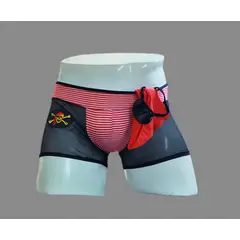 GENERICO - Boxer para Caballero talla SM rayas rojas con malla micro DEALCOBA