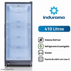 INDURAMA - Exhibidor vertical 410 Litros Gris VFV-520 GR SZ