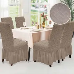 SALA FABULOSA - Funda de silla 6 piezas Alto relieve Natural Culture - Arena
