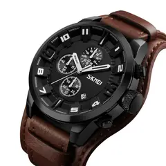 Skmei - Reloj 9165 Negro Correa de cuero