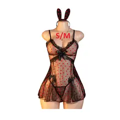 GENERICO - BABYDOLL LENCERIA SEXY TRANSPARENTE CONEJITA