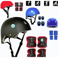 LH ELECTRONIC - Casco de Protección con Rodilleras y Coderas para Niños