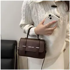 GENERICO - Cartera de Mano Fashion Bags con Asa y Correa Ajustable Estilo Clásico Urbano