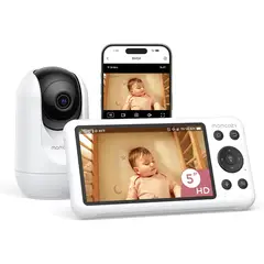 PUREPOWER - Smart WiFi Monitor de Video con Cámara HD,Visión Nocturna, Audio Bidireccional, Alerta de Movimiento