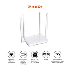 TENDA - ONT WiFi 6 AX1500 HG15 XPON FTTH Alta Cobertura