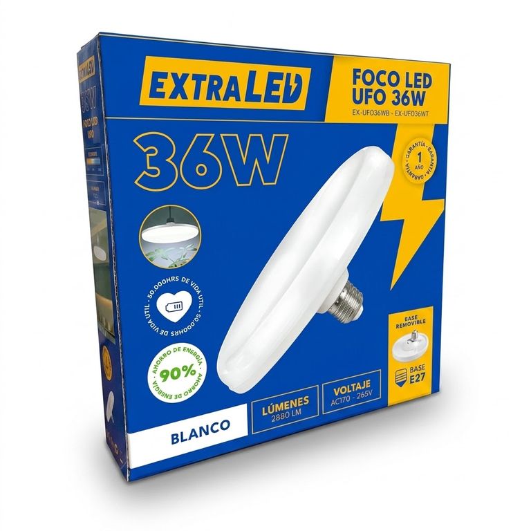 Foco LED Tipo UFO 36W Luz Blanca