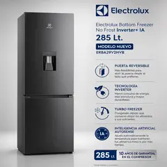 Electrolux - Refrigeradora Bottom Freezer No Frost Inverter 285 Lt. - ERBA29V2HVB
