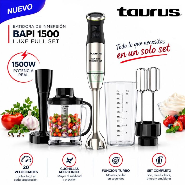 Batidora de Inmersion Bapi 1500 Luxe Full Set