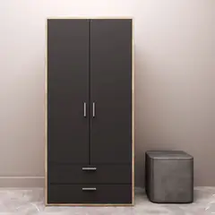 MASIVA HOME - Ropero Persa 2 puertas Negro y Marron -