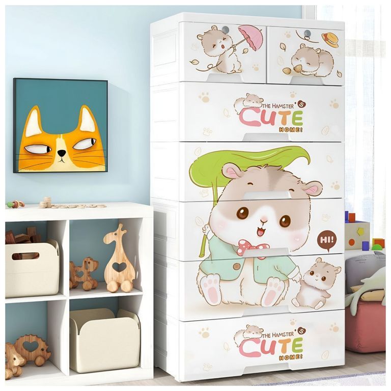 Organizador armario de almacenamiento infantil 6 nivel + col