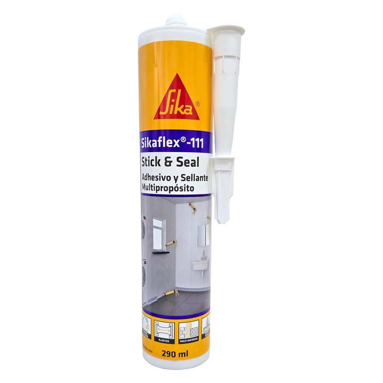 Adhesivo y sellador multiuso de alta adherencia Sikaflex-111 Blanco 290 ml