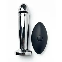 GENERICO - Plug Vibrador Con Control Remoto Usb Plateado
