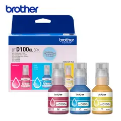 Brother - Tinta BTD100 3PACK Cian, Magenta, Amarillo DCP-T530DW, T730DW, T830DW, T930DW Original - 48ml