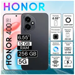 HONOR - CELULAR 400 5G 12RAM 256GB NEGRO