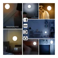 GENERICO - Luces Led con Sensor de Movimiento Recargable X6