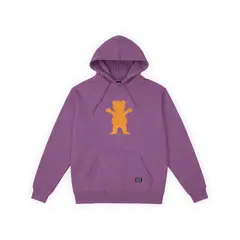 GRIZZLY GRIPTAPE - POLERA HOODIE PRINT OG BEAR BASIC SPICED PLUM