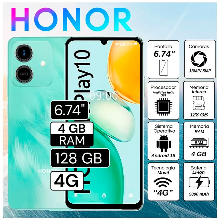 CELULAR PLAY 10 4RAM 128GB AZUL CYAN