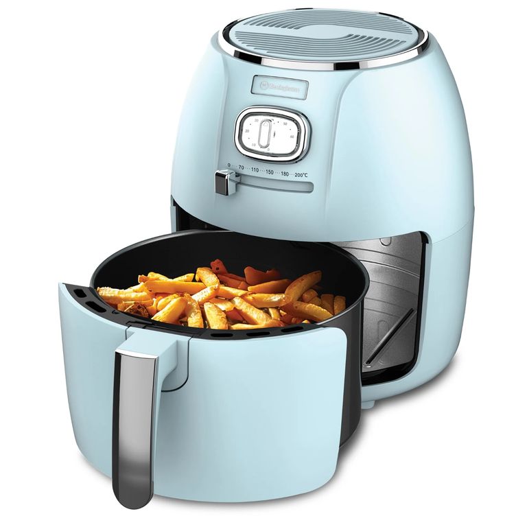 Freidora de Aire 1500W Retro 4L celeste