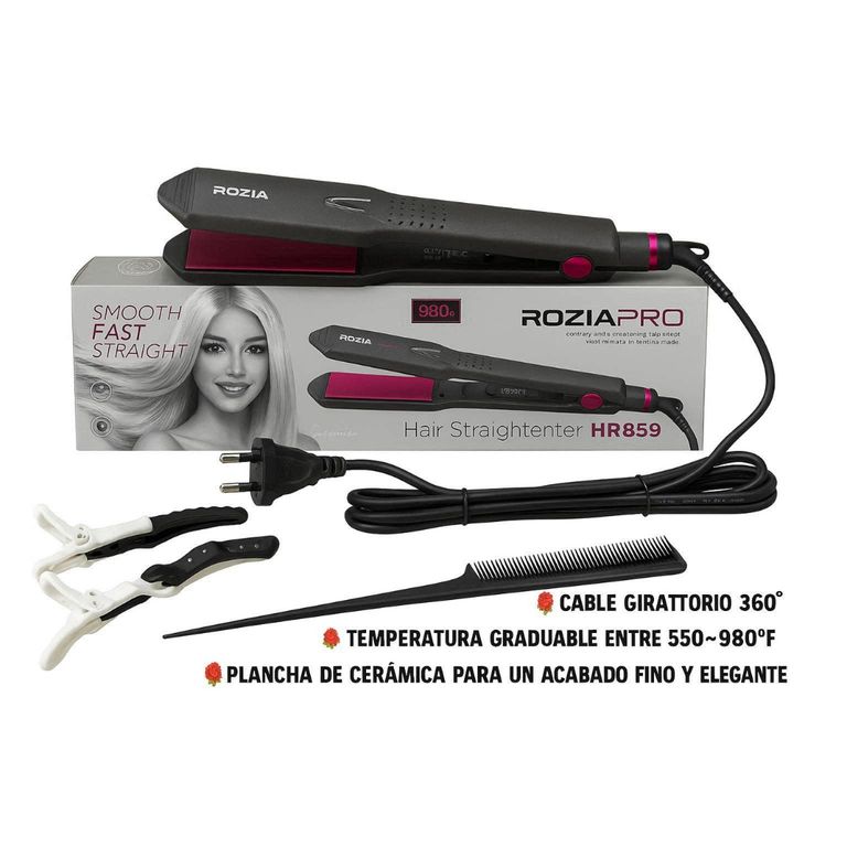 Plancha Alisador de Cabello Rozia HR859