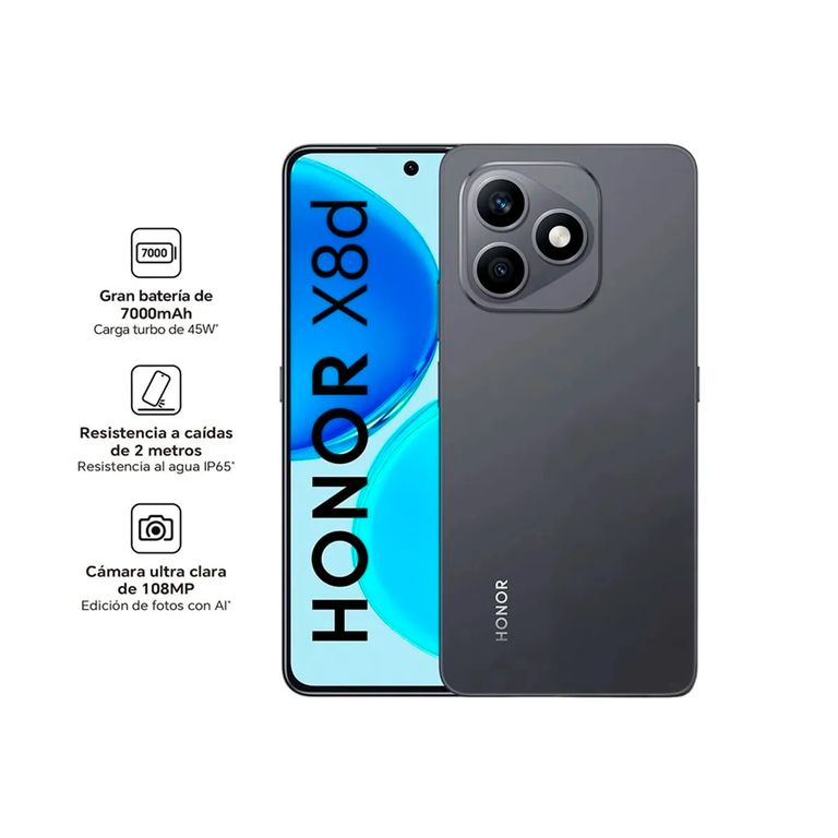 CELULAR X8D 8RAM 256GB NEGRO