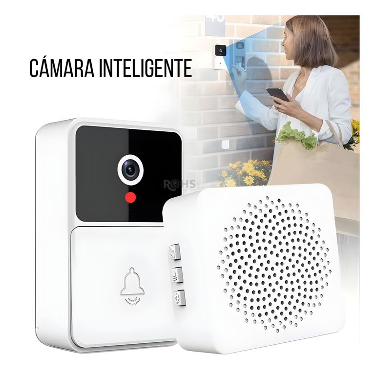 Timbre Inteligente Con Cámara WiFi 180° Con Visión Nocturna Audio Bidireccional