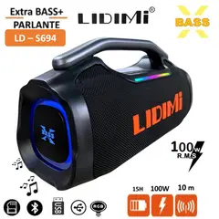 LIDIMI - Parlante Bluetooth Super 100W LD-S694 USB LED RGB