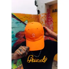 GRIZZLY GRIPTAPE - GORRA CAPS OUTLINE OG MINI BEAR ORANGE WHITE