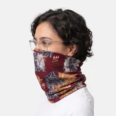 KAST PE - Cuellera Love Maze Bufanda circular doble vuelta Unisex Burgundy