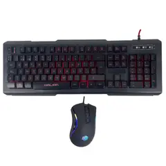 HALION - KIT GAMER TECLADO Y MOUSE 7200 DPI BLACK LED RAINBOW MIRAGE HA-810C