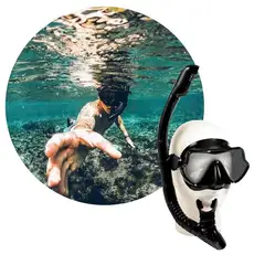 GENERICO - Máscara y Snorkel para jóvenes, adultos vidrio templado ideal para buceo