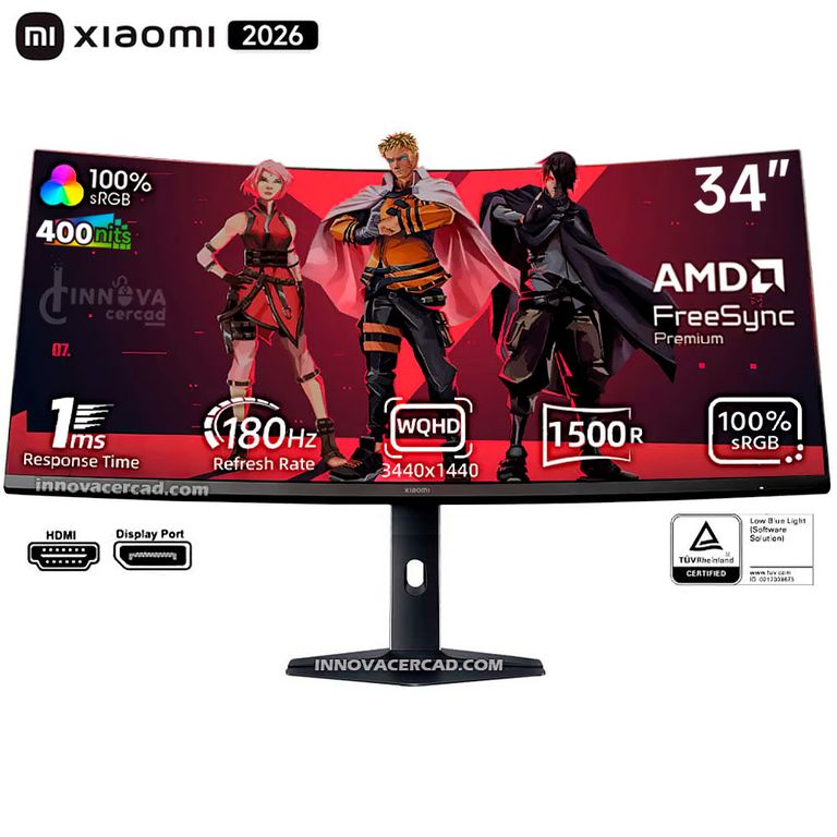 Monitor Gaming Curvo G34WQi , 34 UWQHD 3440x10440, 180HZ, 1MS, HDR400