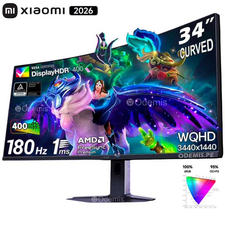 Monitor Curvo G34WQi, 34 UWQHD 3440x10440, 180HZ, 1MS, HDR400, FreeSync