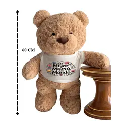 GENERICO - Oso de Peluche Gigante 60cm Antialérgico Personalizado Día de la Madre Regalo diseño Mamá-4