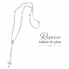 FERNANDA ROMERO JOYAS Y ACCESORIOS - Hermoso Rosario de Plata Nacional Estilo Italiano Cadena Delicada Religioso