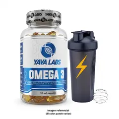 GENERICO - Omega 3 Yava Labs 1000 mg Fish Oil - 90 capsulas + shaker