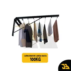 J3 RACKS - Tendedero de ropa plegable 7 filas reforzado extensible hasta 3M soporta 100 kg