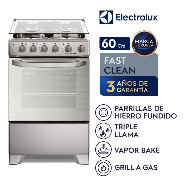 Cocina 4 hornillas 60 cm Inox FE4TMR