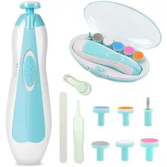 BABY BASICS - Pulidor de Uñas para Bebés Eléctrico - Azul