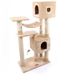 GENERICO - Gimnasio Angeles Duo para Gatos con Hamaca Color Beige