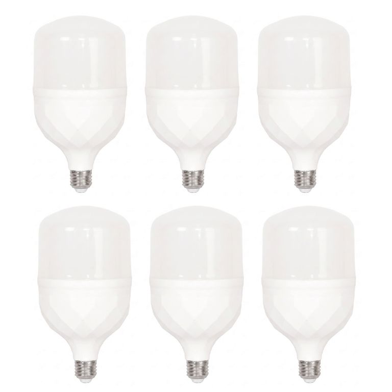 Pack x6 Foco LED T100 Botella High Power 30W Luz Blanca