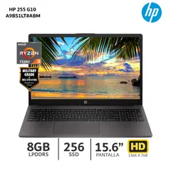 HP - Laptop 255 G10 Ryzen 3 7320U / 8Gb Ram / 256Gb SSD / 15.6” HD – A9BS1LT#ABM